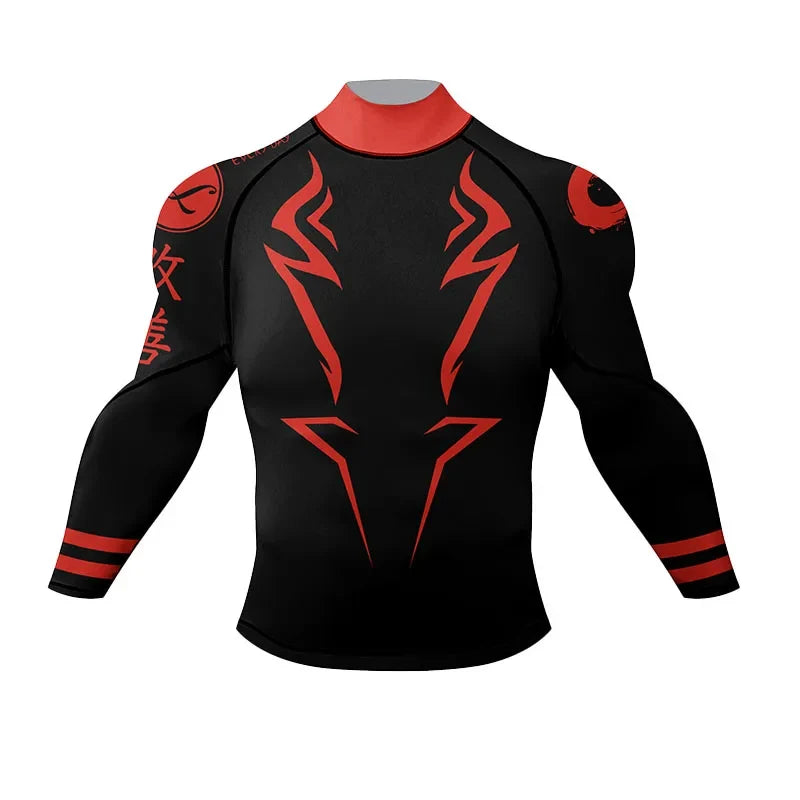 Cody Lundin Wrestling Compression T Shirt Men Full Subliamtion Brazilian Jiu-Jitsu MMA Shor Sleeve Rashguard With Anti Rubber