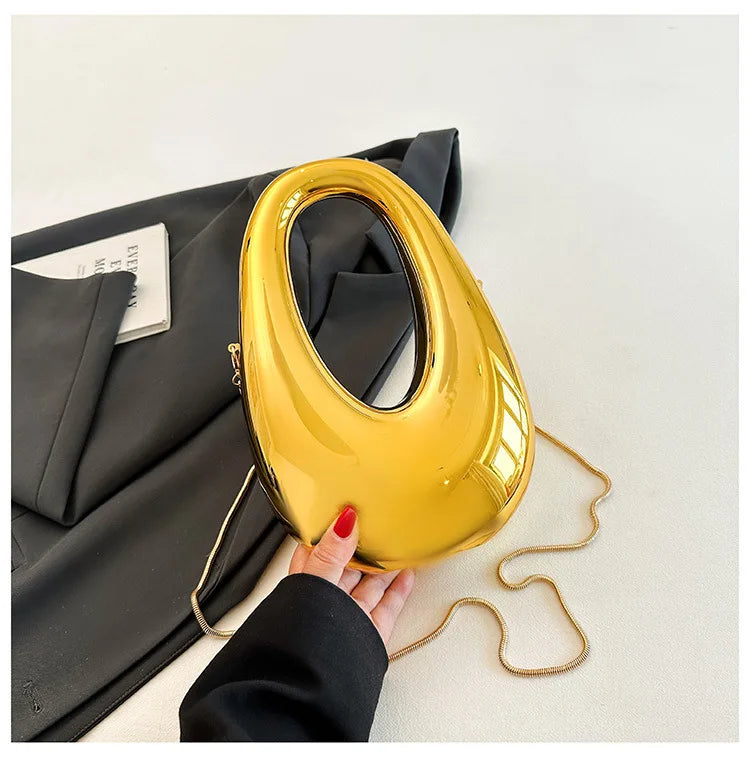 Acrylic Going Out Handbag Ins Famous Fashion Glossy Women's Dinner Bags Diagonal Span Wrist Bag Shoulder Messenger Bag