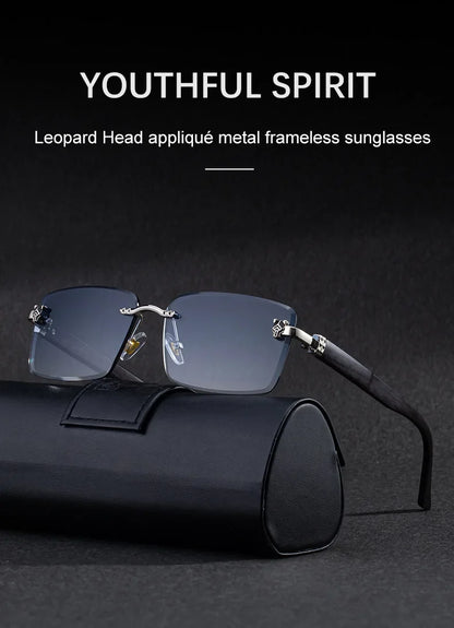 2026 Wooden Rimless Sunglasses Women Trendy Retro UV400 Protection Square Sunglass Men Brand Design Fashion Glasses Dropshipping