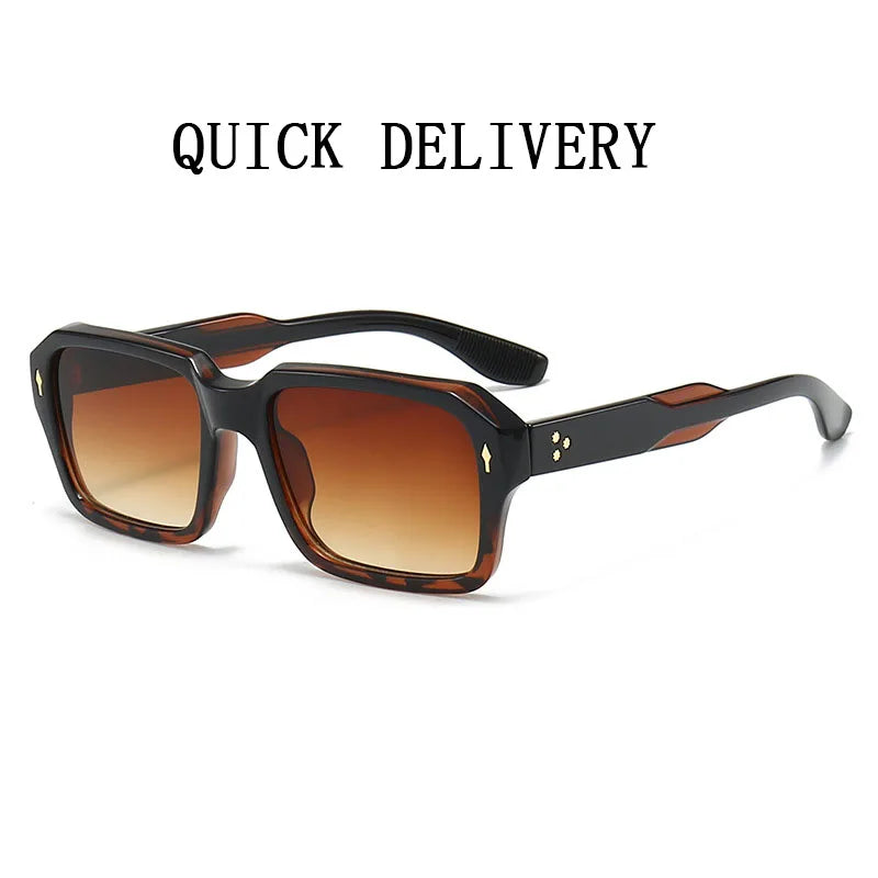 Square Sunglass Men Fashion Sunglasses Women 2025 Trendy Vintage Fashion Glasses Retro Gafas De Sol Hombre Lunette Soleil Femme