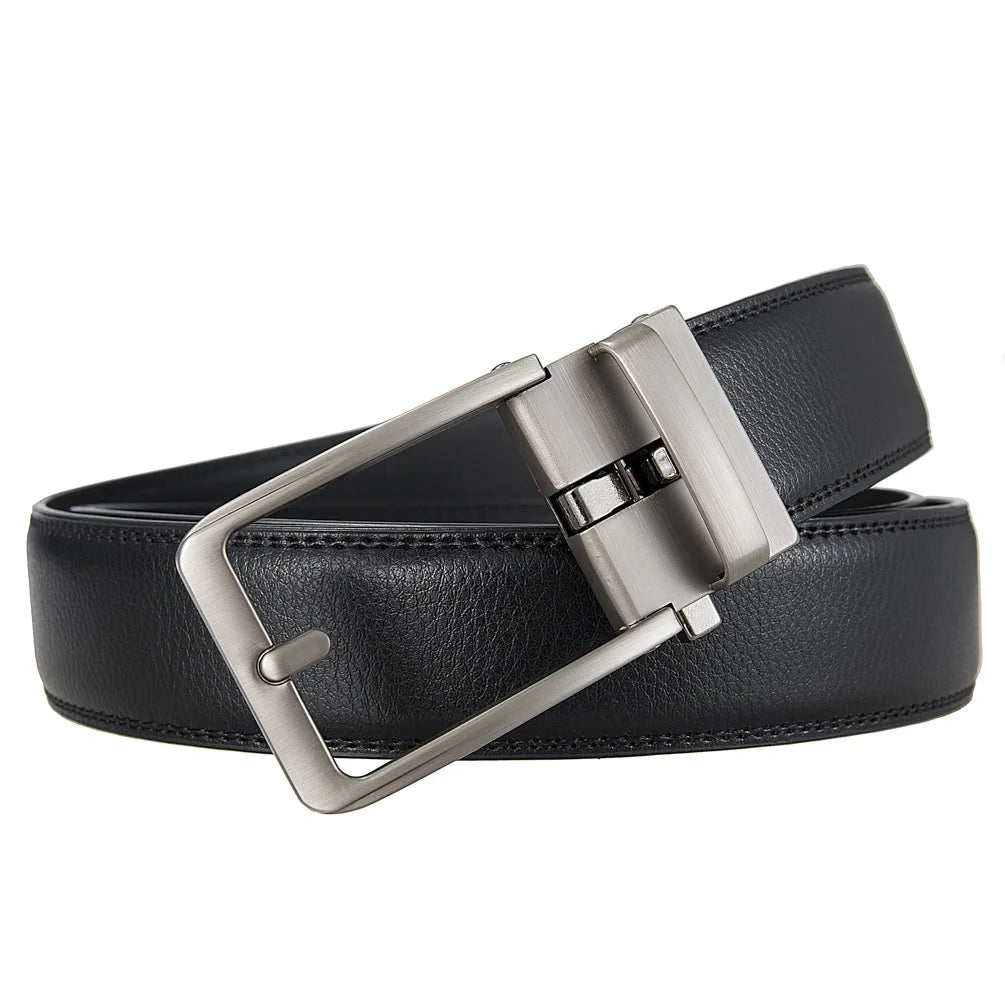 Fashion Automatic Buckle Men's Belt Men's Genuine Leather Belt Luxury Designer Black Brown 3.5 cm Ratchet Belt for Men