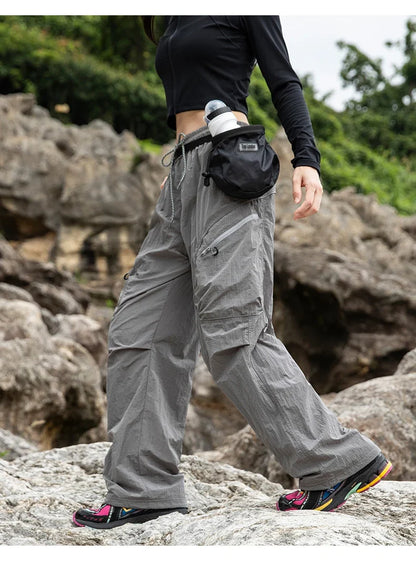 Male Hiking Pants Outdoor Waterproof Mountaineering Sports Trousers Autumn Elastic Waist Breathable Camping Fishing Cargo Pants