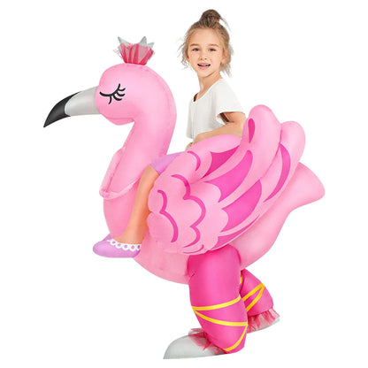 Kids Child Dinosaur Inflatable Costume Unicorn Dress Suits Anime Purim Halloween Party Cosplay Costumes for Boys Girls