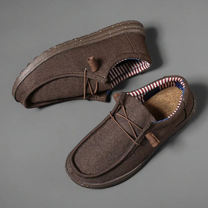 Plus Size Men's Solid Color Breathable Slip On Classic Loafer Shoes Comfy Casual Durable Lightweight Walking Shoes