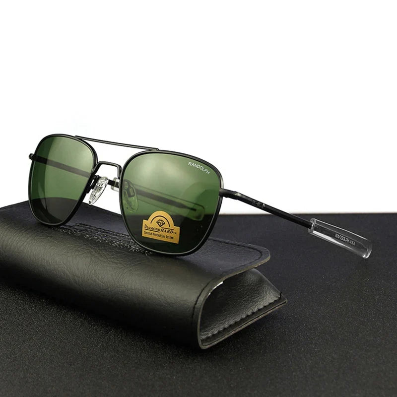 RE Pilot Sunglasses Men Top Quality Brand Designer AGX Tempered Glass Lens AO Sun Glasses Male