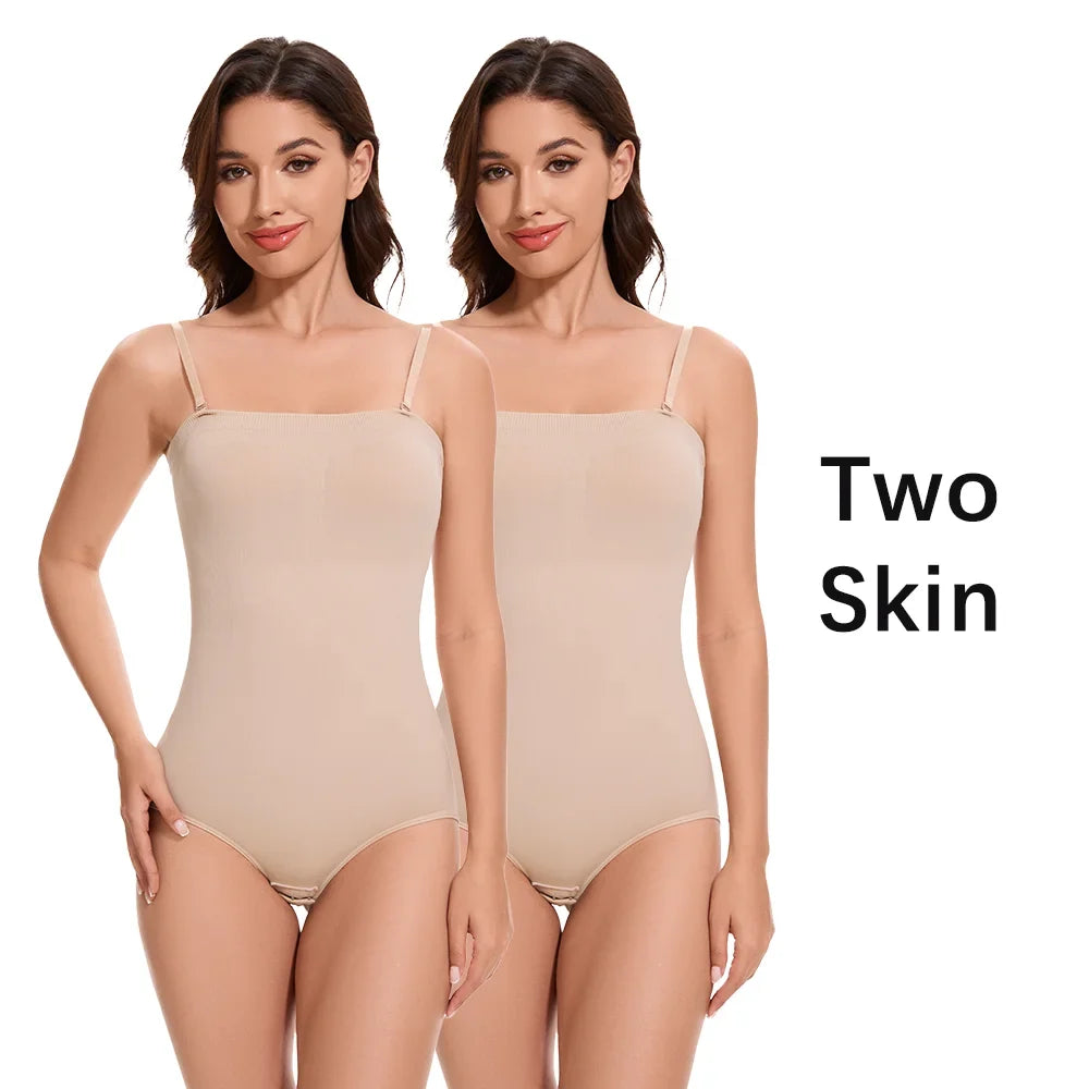Slimming Strapless Bodysuit Off Shoulder Women Shorts Shapewear Tummy Control Body Shaper Sexy Fajas Underwear Bodysuits