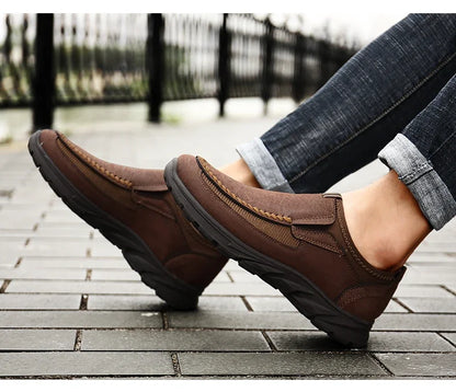 Men Casual Shoes Breathable Loafers Sneakers Fashion Comfortable Flat Handmade Retro Leisure Loafers Shoes Men Shoes