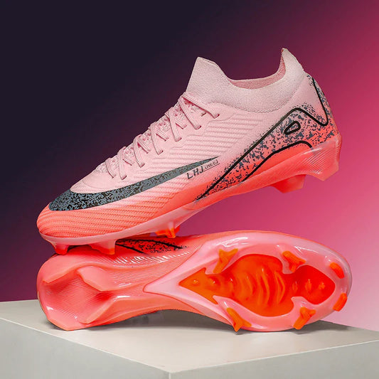 Childrens Football Shoes Anti Slip Wear-resistant FG Grass Training Sports Soccer Shoes for Teenager Futsal Court Football Boot