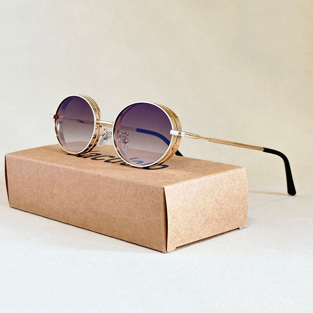 2025 Oval Sunglasses Women Trendy Retro Vintage Steampunk Sunglass Men Fashion Glasses Lentes De Sol Mujer Lunette Soleil Femme