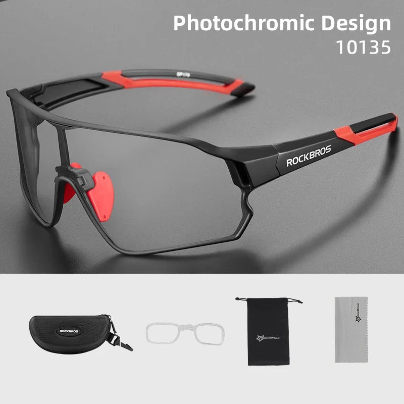 Photochromic Cycling Glasses UV400 Sunglasses Outdoor Sport Bicycle Eyewear MTB Racing Lightweight Flexible Goggles