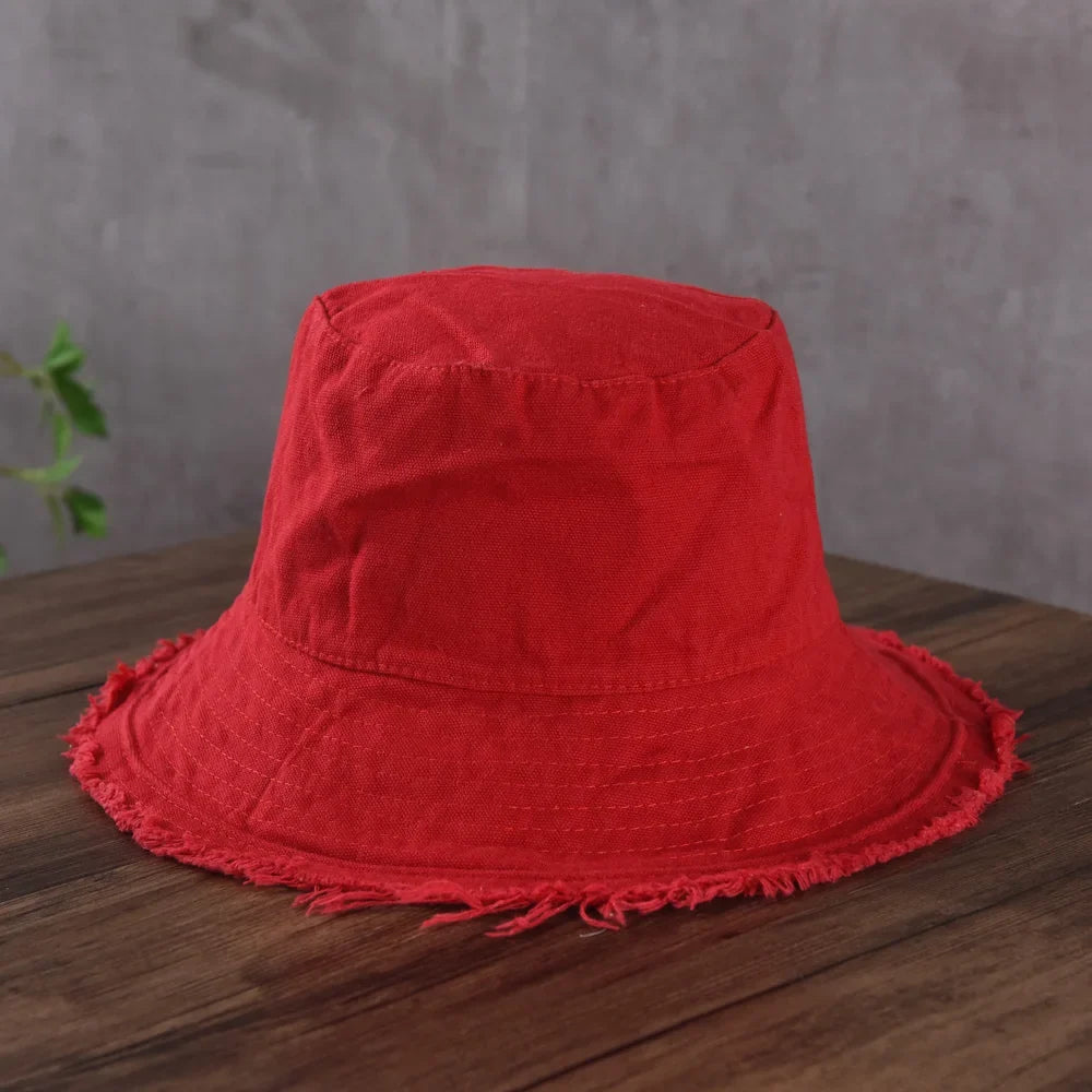 Wholesale New Bob Summer Bucket Hats Reversible Men Ladies Cotton Outdoor Sports Pull Up Fashion Panama Sun Hat Gift Wine Party