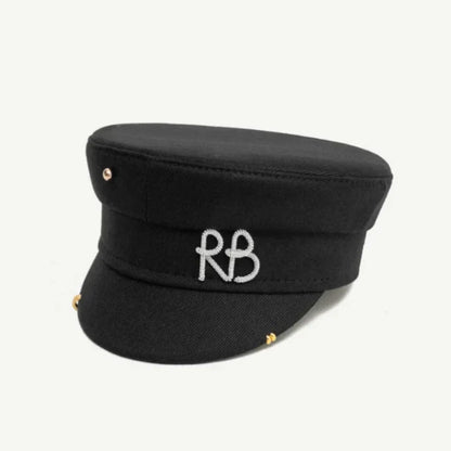 New  Women's Fashion Flat Cap British Retro Newsboy caps with Earrings Pierced Baker Boy Cap