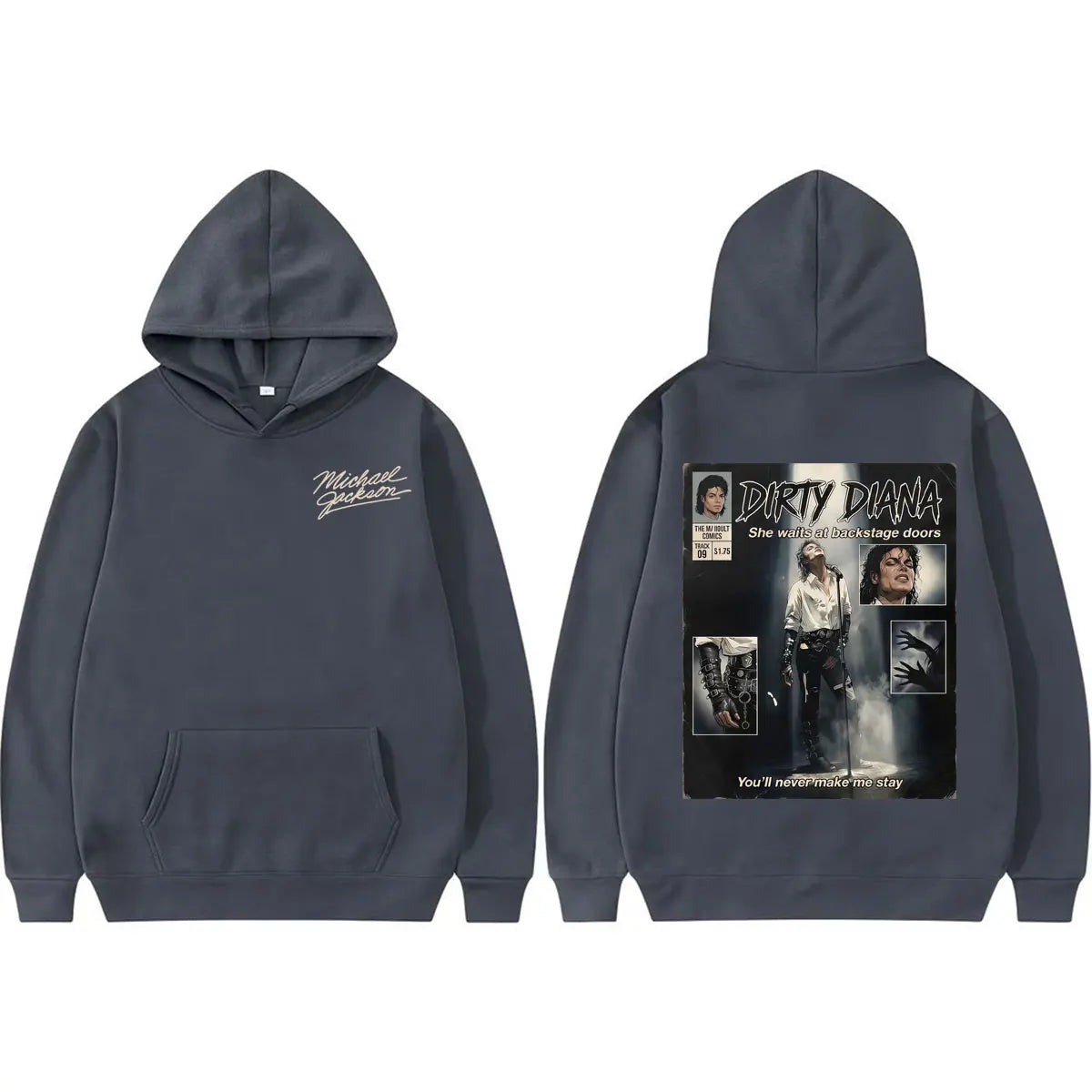 Michael Jackson Dirty Diana Hoodie King of Pop Bad Era Rock Sweatshirts Men Women Fashion Hip Hop High Quality Hoodie Streetwear