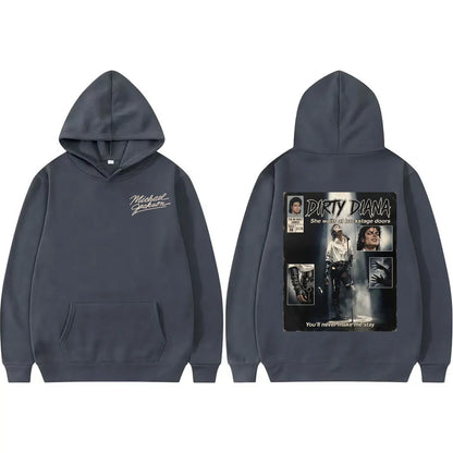 Michael Jackson Dirty Diana Hoodie King of Pop Bad Era Rock Sweatshirts Men Women Fashion Hip Hop High Quality Hoodie Streetwear