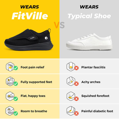 Men's Diabetic Shoes for Elder Orthopedics Feet Swollen Extra Wide Adjustable Walking Shoe Elderly Foot Pain Relief