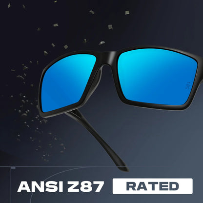 Z87 XL Safety Sunglasses for Men Big Head Fit TR90 Durable UV400 Outdoor Work & Driving 8703