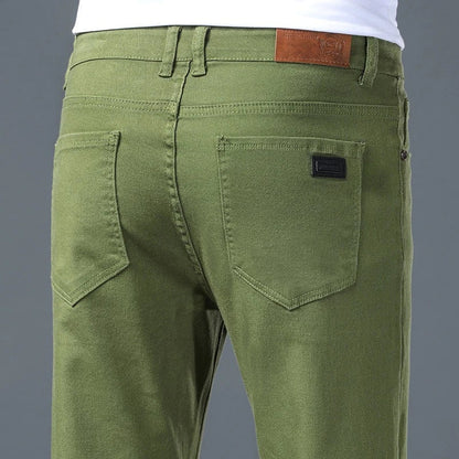 New Autumn Stretch Jeans Men's Clothing Slim Fashion Comfortable Hip-hop High Streetwear Male Elasticity Denim Trousers