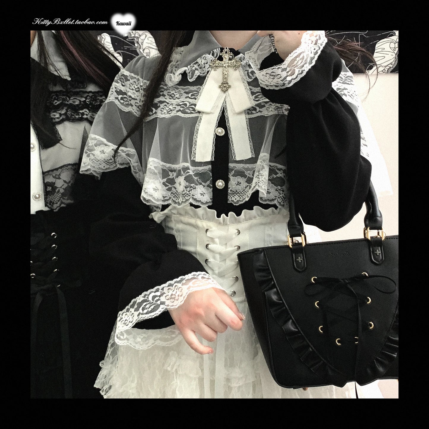 Japanese Original Lolita Lace Ruffle Edge Tied Bow High Waist Mini Skirt Spring Summer New Slim Waist Sweet Girl Y2k Skirt