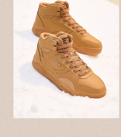 Men's Plus Velvet Skateboard Shoes New Classic Retro High-top Warm Wear-resistant Soft Male Sneakers 672436622A