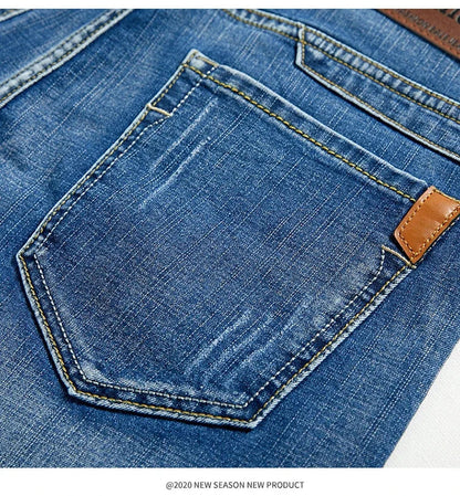 2026 Summer Shorts Jeans Men Denim Pants Stretch Dark Blue Fashion Design Men's Jeans Slim Straight Male Short Jeans Hombre