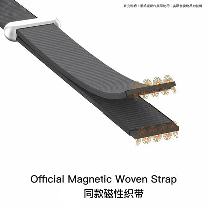 جراب For Official Original For MagSafe Techwoven مع حزام مغناطيسي منسوج لهاتف IPhone 17 Pro Max غطاء شحن لاسلكي