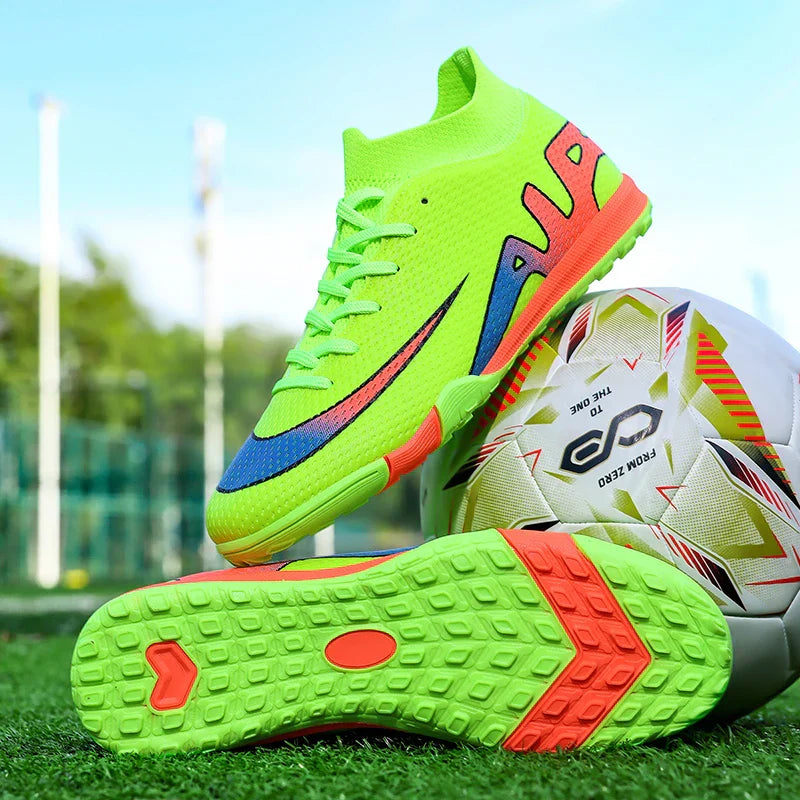 New Men Soccer Shoes Futsal Grass Cleats High-top Football Boots Non-Slip Sneakers High-quality Match Indoor Hot-selling Outdoor