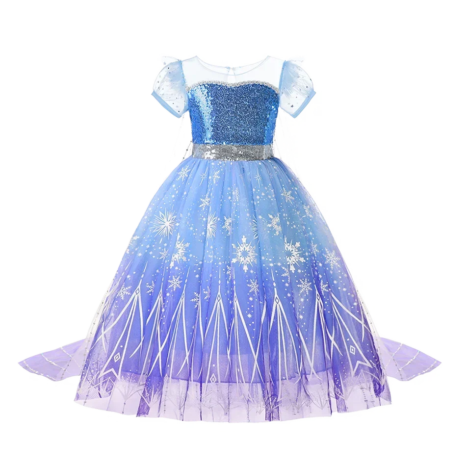 Kids Princess Costume Children Elsa Anna Halloween Dress Girl Cinderella Snow White Dress Rapunzel Mermaid Pageant Disguise
