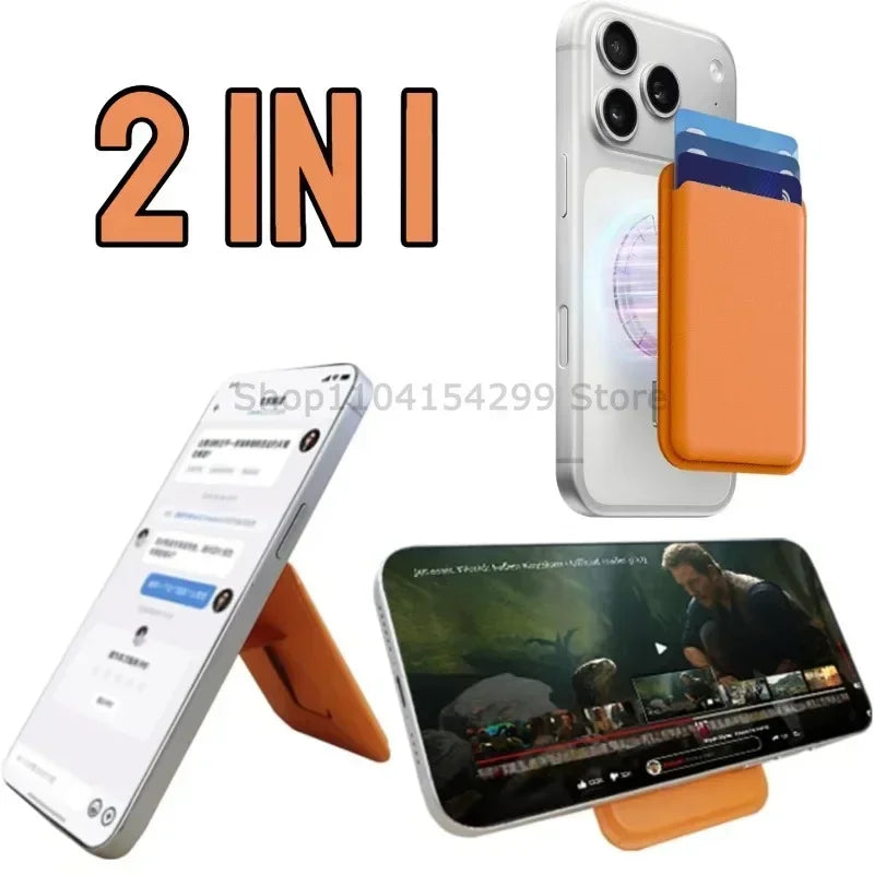 Magnetic Wallet Card Holder Leather Case Hide Stand Case for Magsafe for IPhone 15PM 14 13 ProMax Plus Wallet Back Pocket Covers