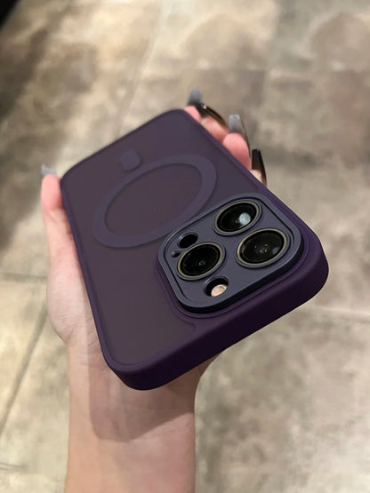 Matte For Magsafe Magnetic Case For iPhone 16 15 Pro Max 14 13 12 11 Frosted Translucent Wireless Charge Shockproof Bumper Cover