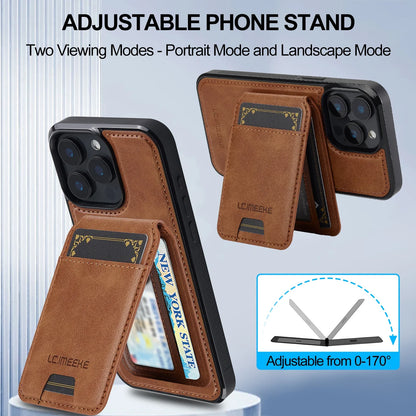 جراب مغناطيسي قابل للفصل 2 في 1 من الجلد لهاتف iPhone 16E 17 1615 14 13 12 11 Pro XS Max Air XR 8 7 Plus SE بغطاء هاتف وجيب للبطاقات