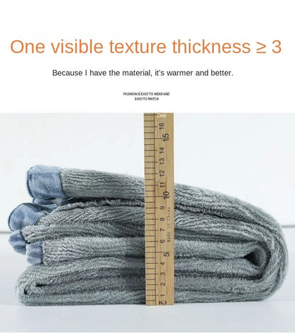 Winter Thick Warm Womens High Waist Jeans Fleece Lined Loose Fit Wide Leg Trousers Korean Style Stretchy Adjustable Waist  Jeans