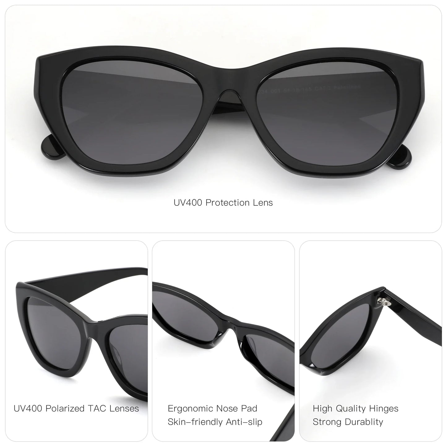 Square Acetate Polarized Sunglasses 2026 New Women Thick Frame UV400 Protection Sun Glasses for Ladies Shopping Gift