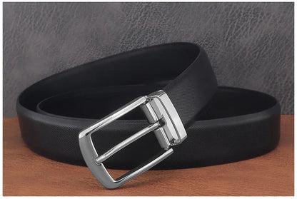 Fashion belts young men pin buckle genuine leather cowhide Waistband high quality white casual jeans ceinture homme B650