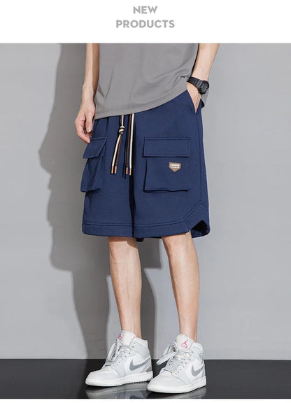 2024 Mens Shorts Summer Knee Length Casual Bermuda Male Y2k Sport Basketball Loose Cool Oversize Big Size Fashion Breeches Black