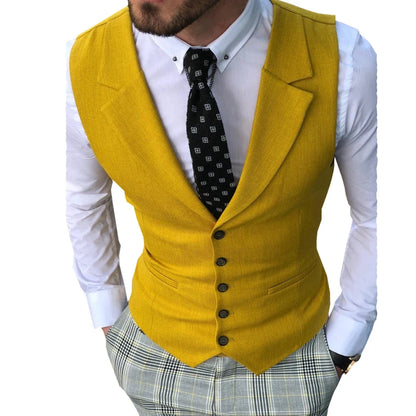 Men's Suits Vest New Arrival Classic Single Breasted Casual  Business Formal Suits Waistcoat For Jacket Groomsmen For Wedding