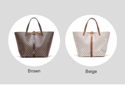 Retro Classic Style Large Capacity Women's Handbag Exquisite Workmanship Letters Printing Ladies Multifunctional Handbag