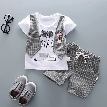 New Summer Baby Girl Clothes Children Boys Fashion T-Shirt Shorts 2Pcs/Set Toddler Casual Costume Infant Clothing Kids Tracksuit