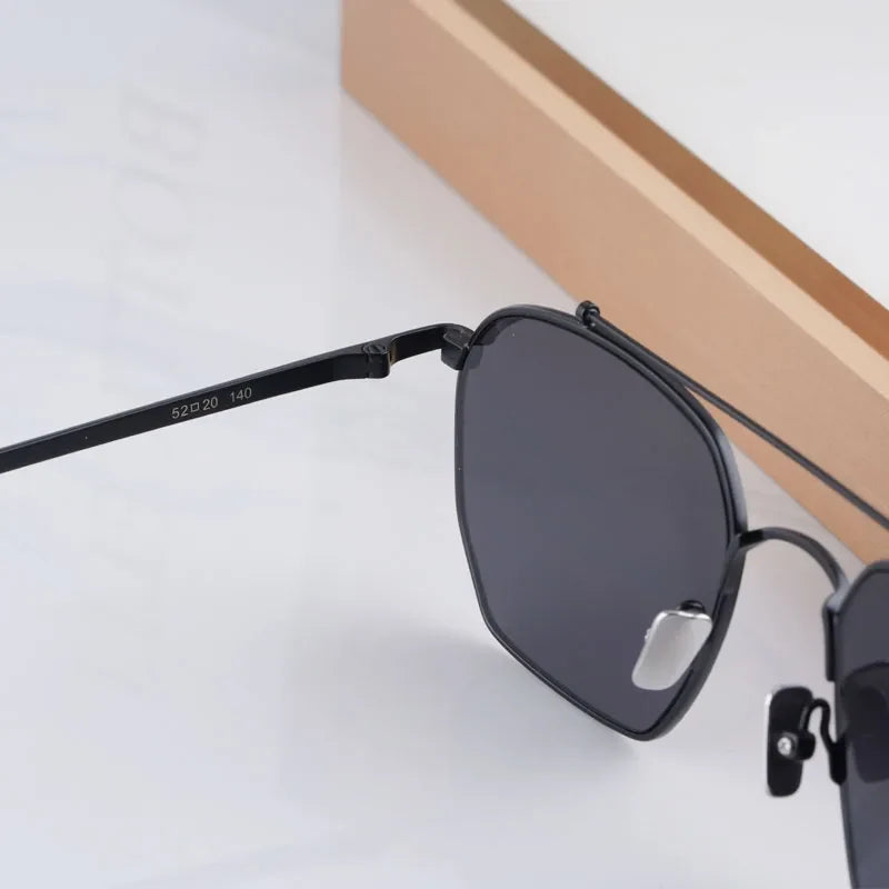 Designer Women's Sunglasses Bowie Big Square Alloy Fashion Street High Quality Luxury Design Classical Ultralight UV400 Glasses