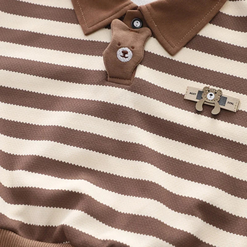 New Autumn Baby Clothes Set Children Boys Striped Long Sleeved T-Shirt Pants 2Pcs/Sets Infant Fashion Costume Kids Tracksuits