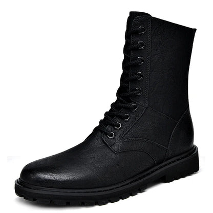 Plus Big Size 49 50 51 52 Winter Mens High Top Leather Boots Combat Tactical Shoes Hunting Khaki Black Retro Sales Discounts