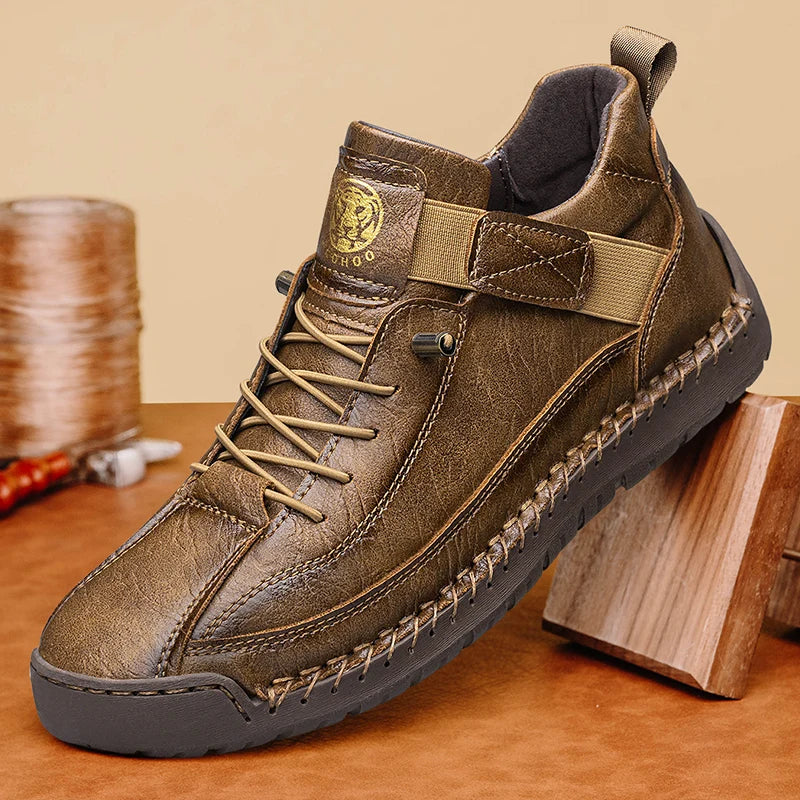 Handmade Men's High-Top Sport Casual Boots Breathable Outdoor Wear with Extended Size Options Classic Ankle Boots