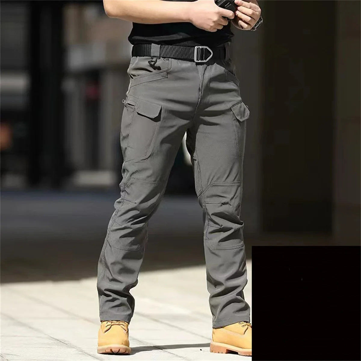 Plus Size Men's Elastic Tactical Pants Camping Hiking Fishing Trekking Climbing Outdoor Trousers Quick Dry Sports