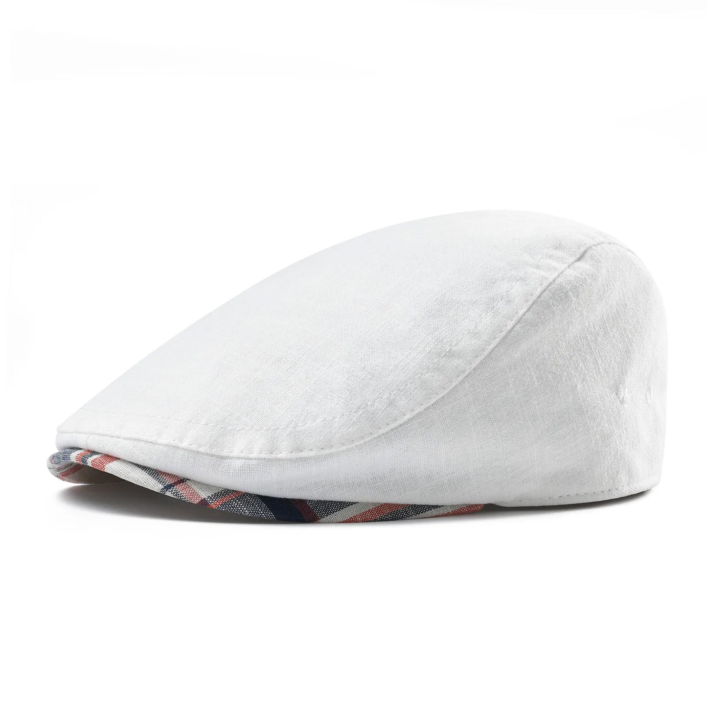 Men's 100% Linen Flat Ivy Gatsby Newsboy Hat Summer Driving Scally Cap Thin Outdoor Casual