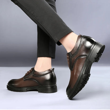Genuine Leather Men's Oxford Shoes Lace Up Casual Shoes Comfortable Sneakers Outdoor Male Walking Shoes Formal Dress Footwear