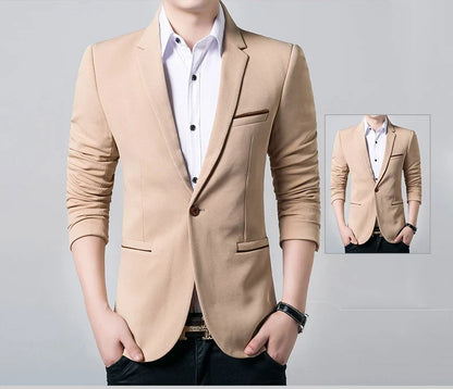 Brand Men's Casual Blazer 2025 Autumn New Fashion Slim Business Suit Coat Gentleman High-quality Men's Clothing Homme M~5XL