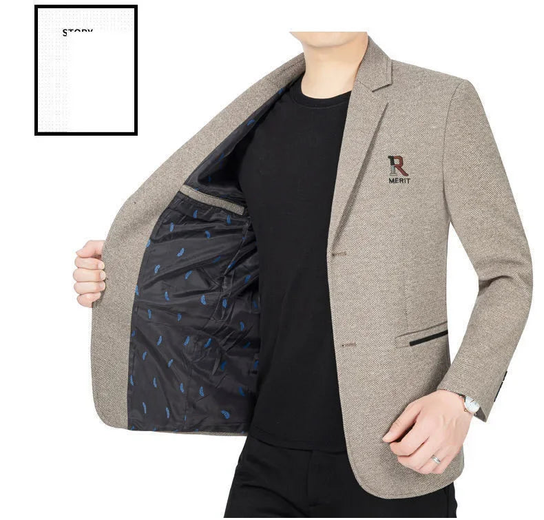 Brand 2026 Spring Business Blazer for Men Solid Autumn Casual Men's Jacket Blazer Fashion Single Breasted Suits Mens