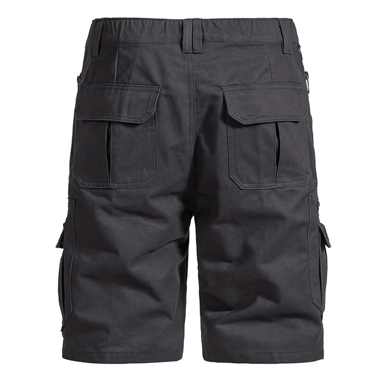 Men's Large Size Loose Casual Shorts Fashion Trendy Versatile Cotton Shorts Elastic Waist Summer Work Shorts