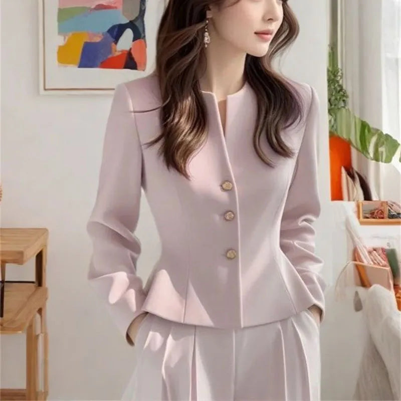 Short Suit Coat Lined Small Fragrant Style Jacket New Beautiful 2026 Temperament Gentle Versatile Spring Autumn Women's Clothing