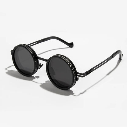 Cycling Polarized ND9 Adjustable Dimming Sun Glasses Men Women Round Sunglasses Retro Punk Men's Fishing Eyeglasses Shades UV400