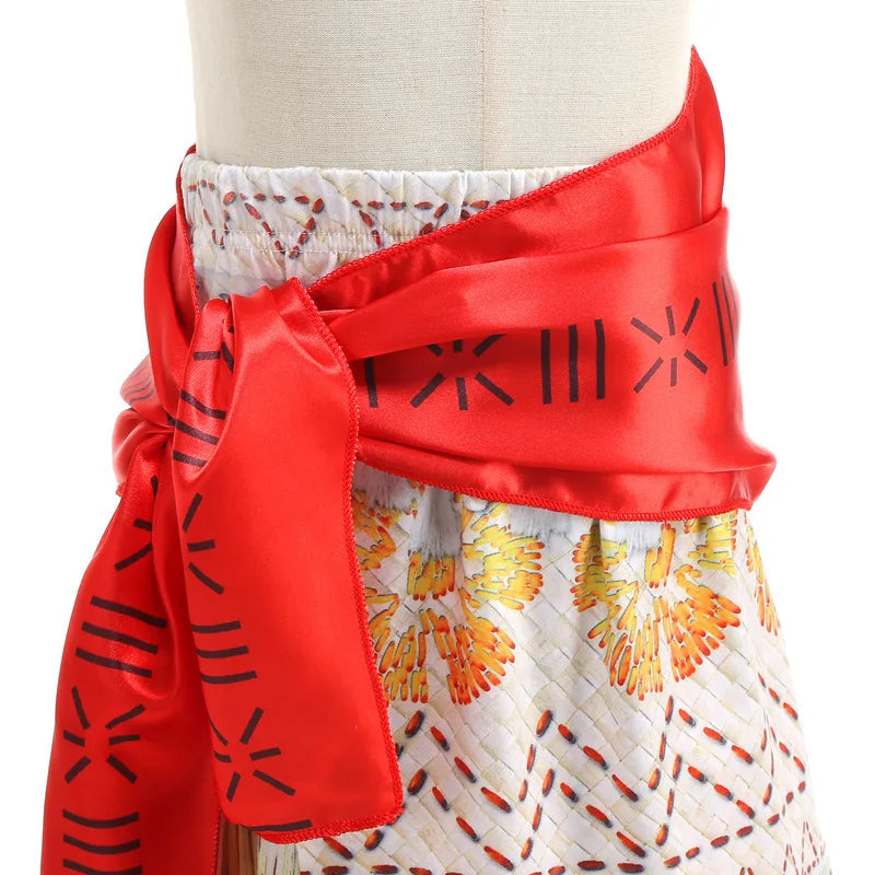 Newest Movie Disney Princess Moana 2 Dress Girls Cosplay Vaiana Carnival Party Ocean Adventure Costume Kids Fancy Clothes Outfit